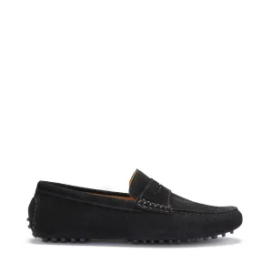 Fashionable Shoes Core Design Penny Driving Loafers, black suede