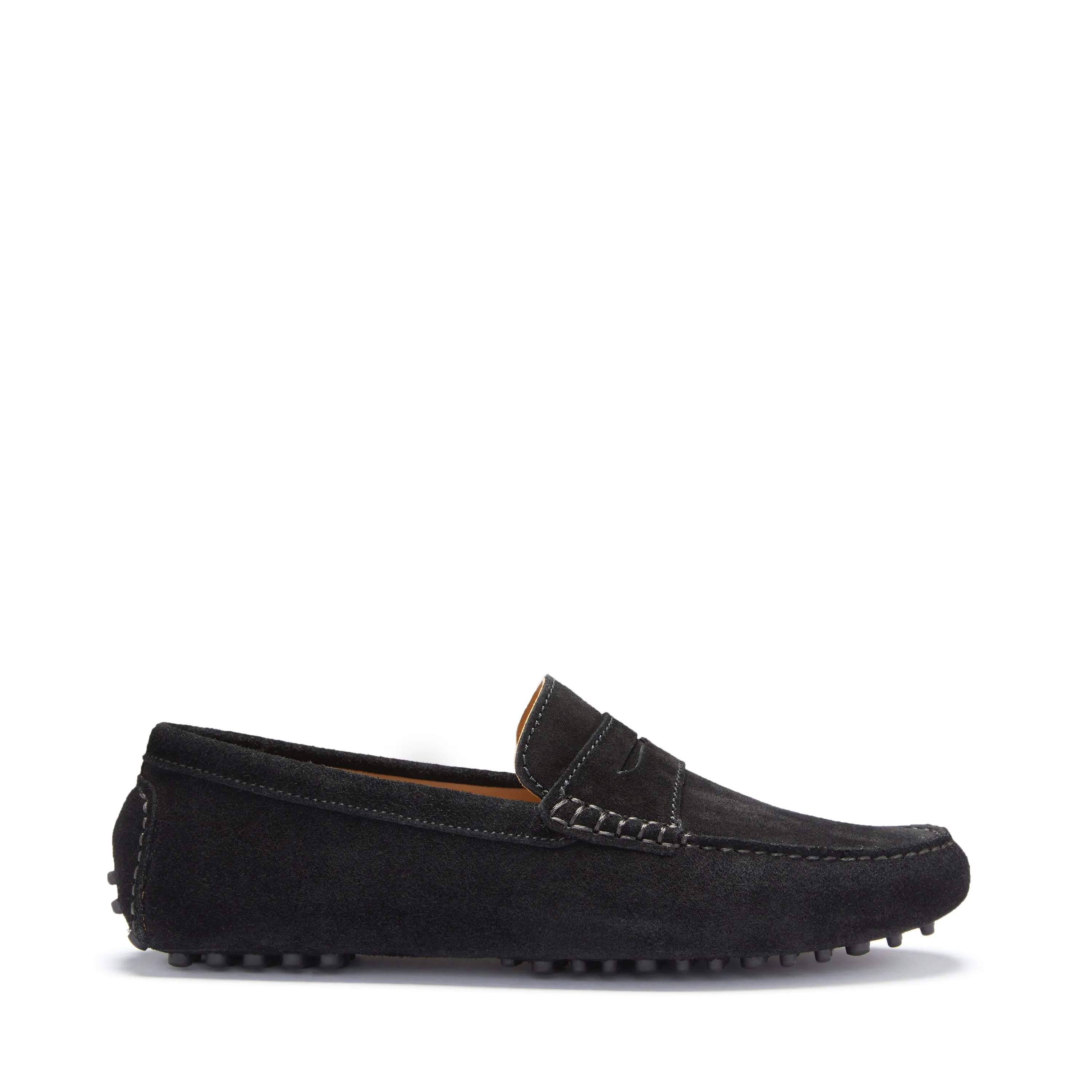 Fashionable Shoes Core Design Penny Driving Loafers, black suede