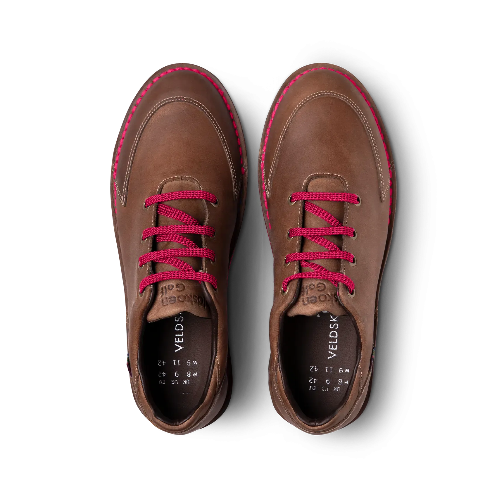 Veldskoen Hadeda Loft Golf Shoe (Hot Pink Sole) MoistureWickingSockliner