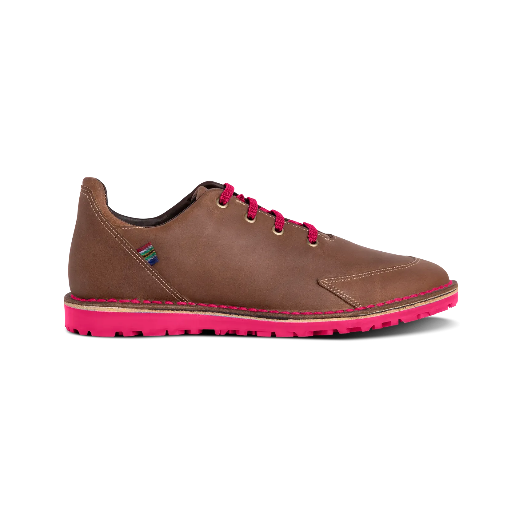 Comfort Stability Wind Control Veldskoen Hadeda Loft Golf Shoe (Hot Pink Sole)