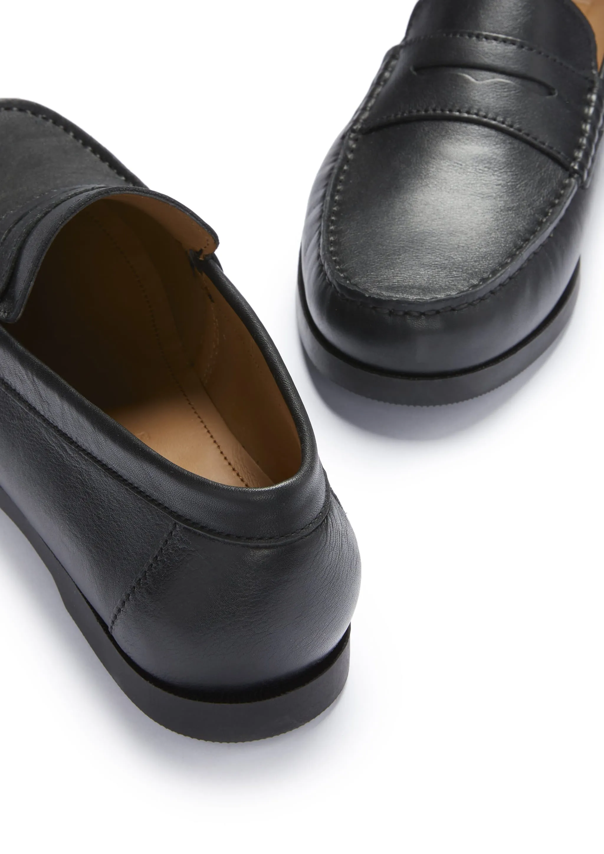 Party Ease Stylish Leather Shoes Boat Loafers, black leather