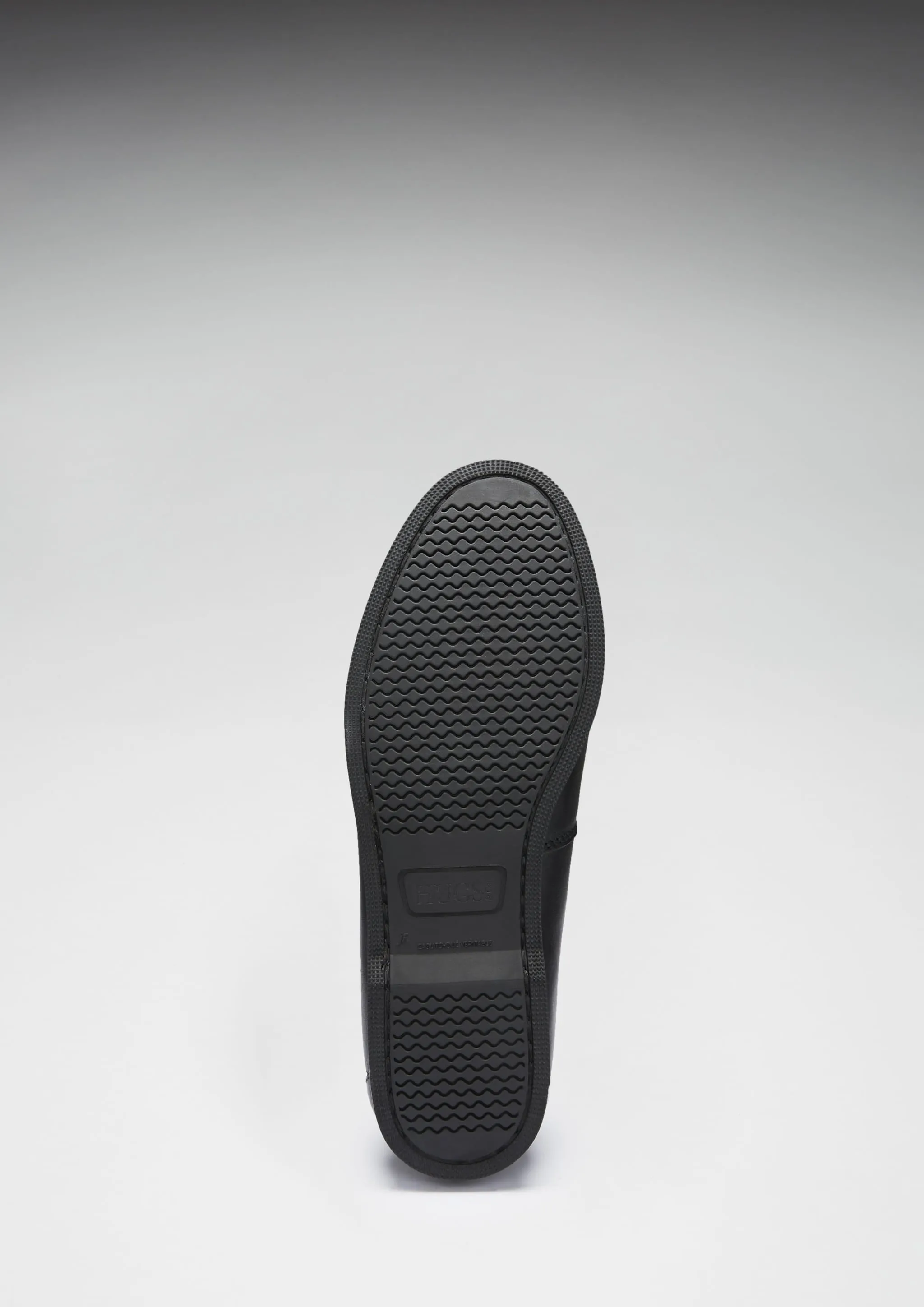 Versatile Fit Boat Loafers, black leather