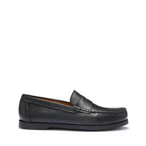 Boat Loafers, black leather All-day Comfort Shoes Chic Comfort