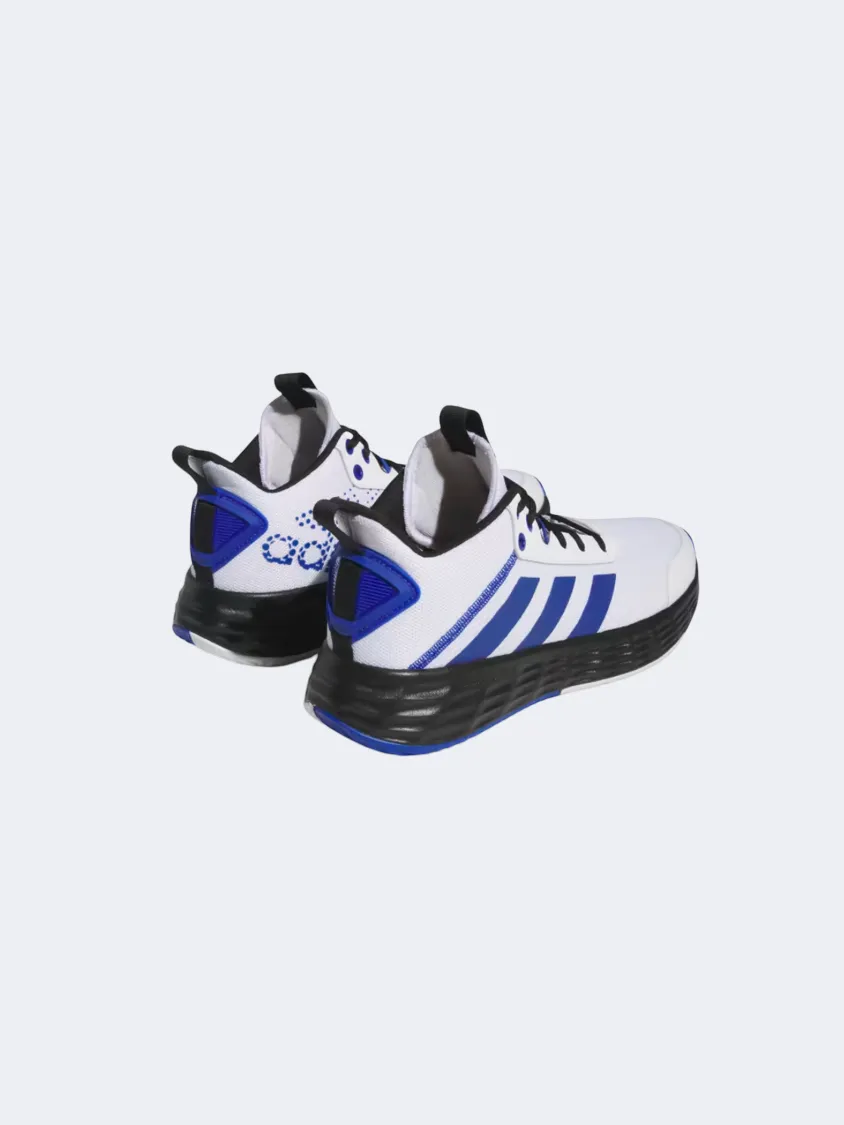 Seamless Internal Construction MidTopStyle Adidas Ownthegame 2.0 Men Basketball Shoes White/Blue/Black