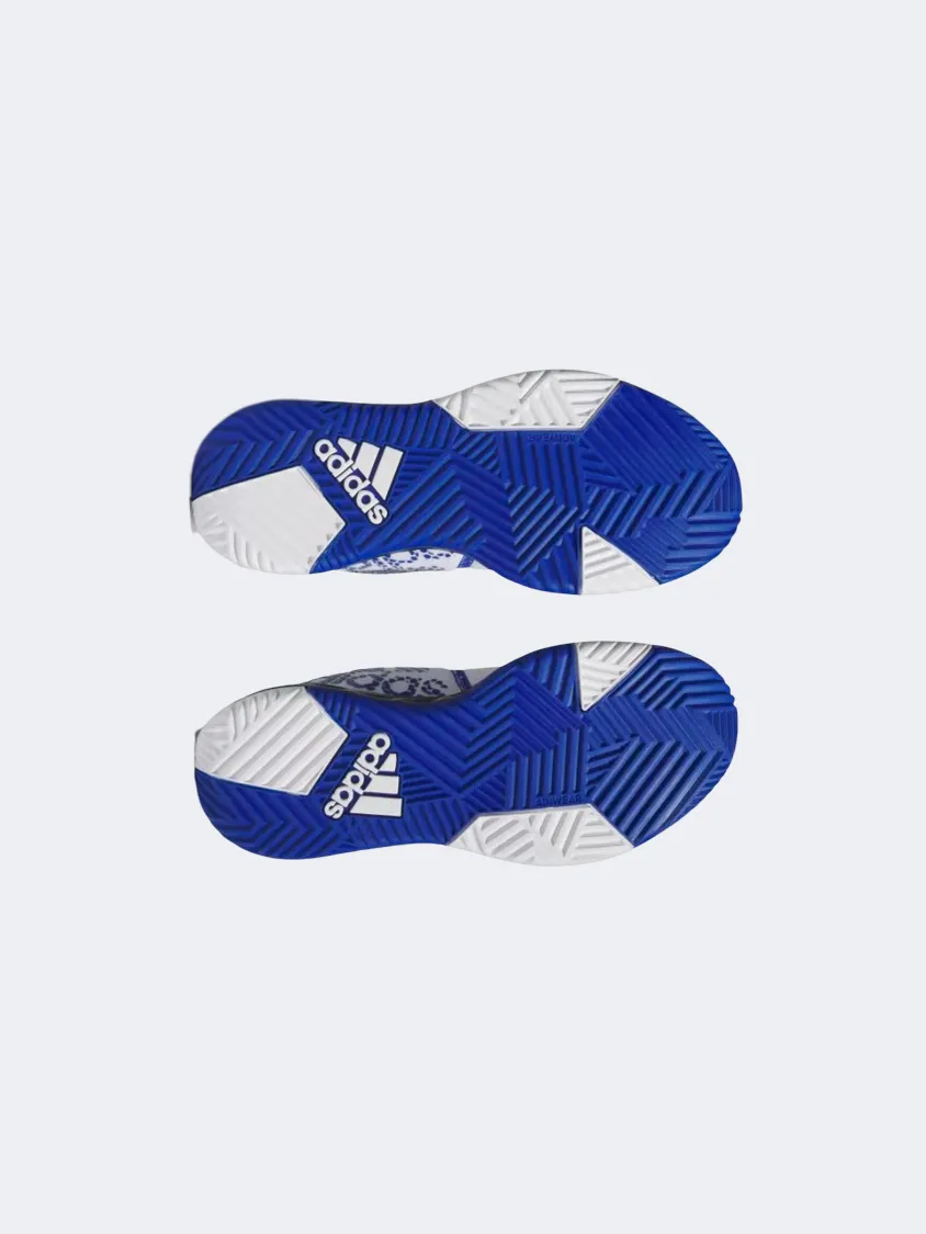 Impact Diffusing Heel Drop In Midsole Adidas Ownthegame 2.0 Men Basketball Shoes White/Blue/Black