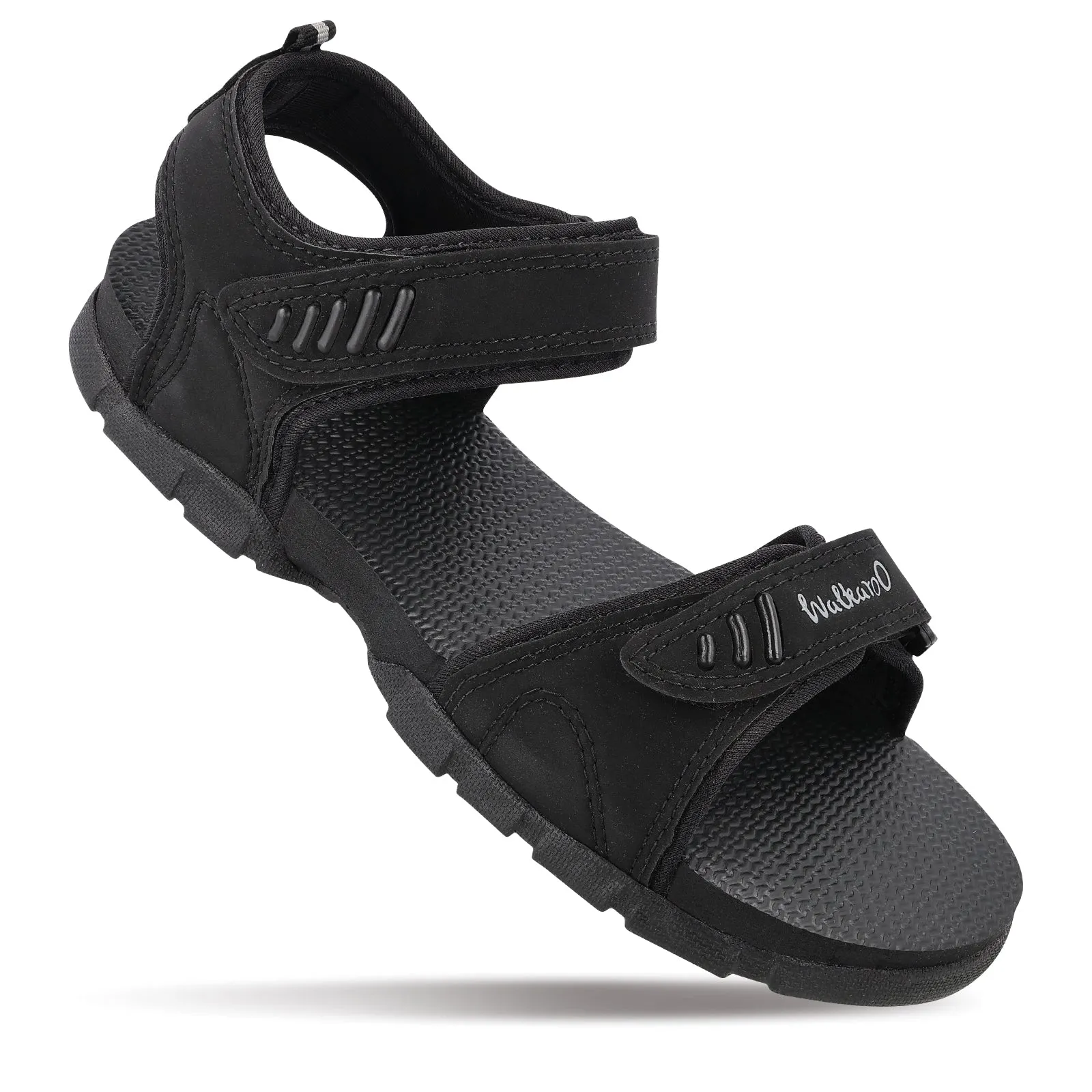 Sports Wear Walkaroo Men Strappy Floater Sandals - 4509 Black