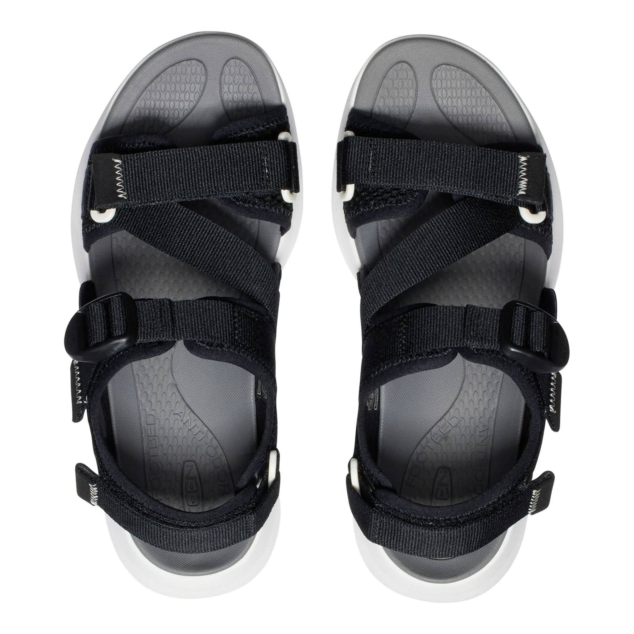 Heel Ease High-Quality Outdoor Shoes Women's Elle Sport Backstrap Sandal Black/Steel Grey