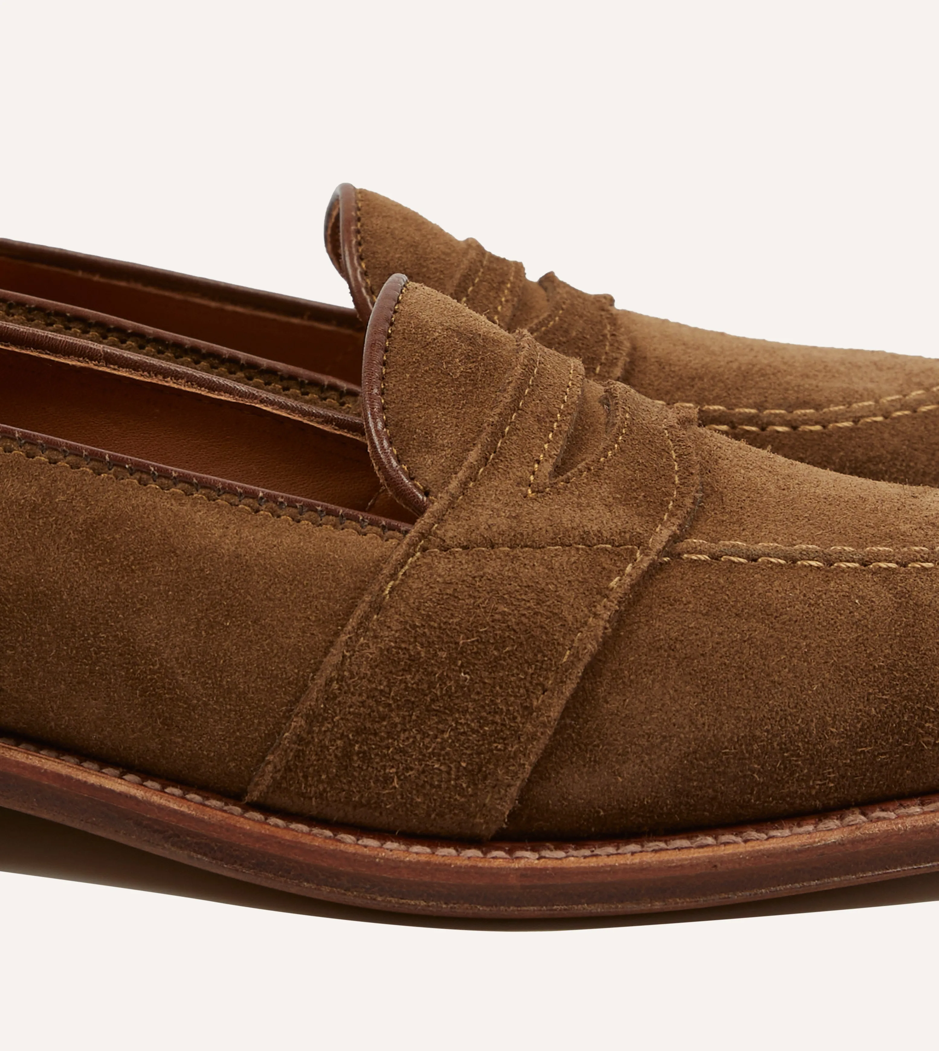 Boat Walk Eco Friendly Minimalist Fans Alden Snuff Suede Full Strap Loafer