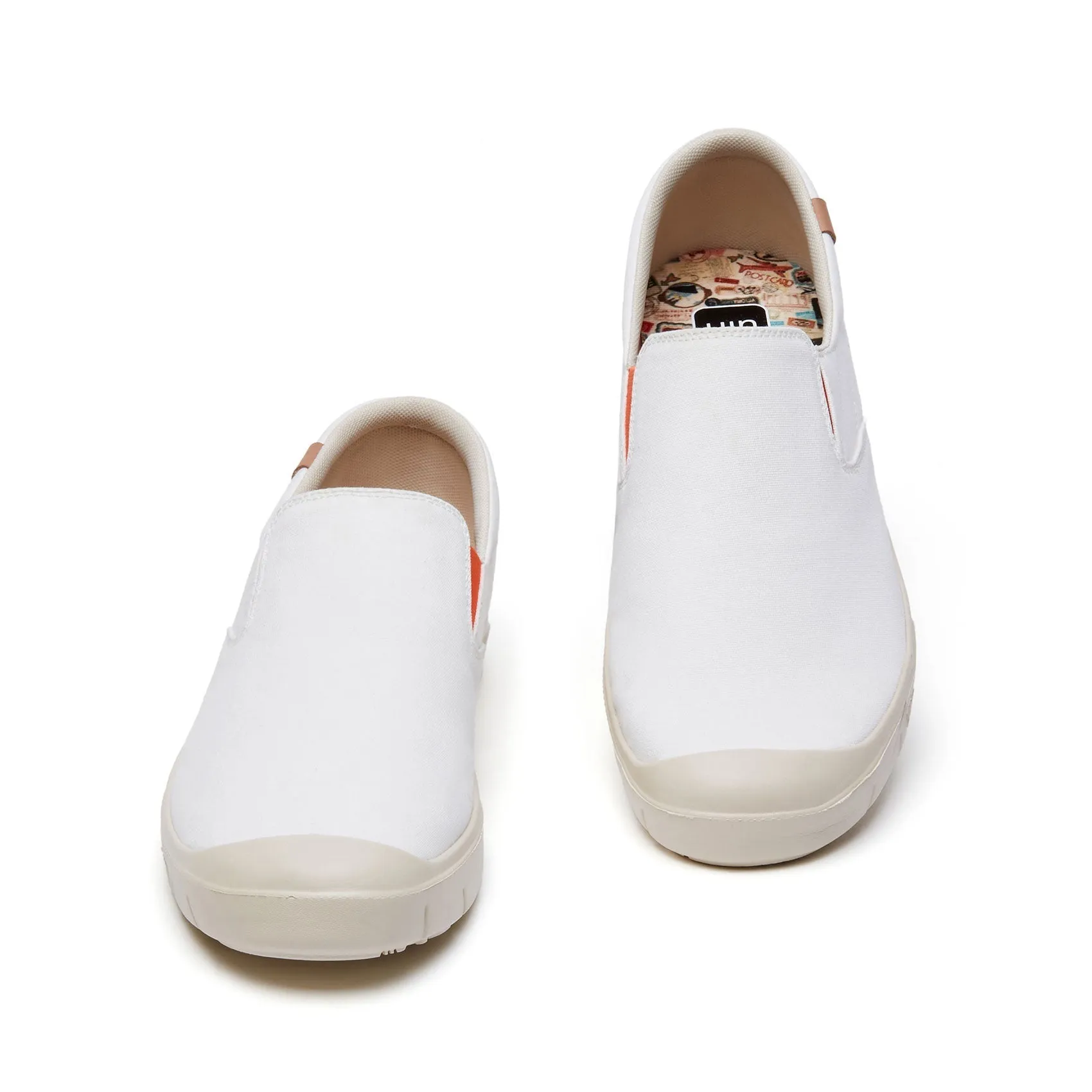 Pure White Canvas Cadiz I Men Comfort Shape Grip Control