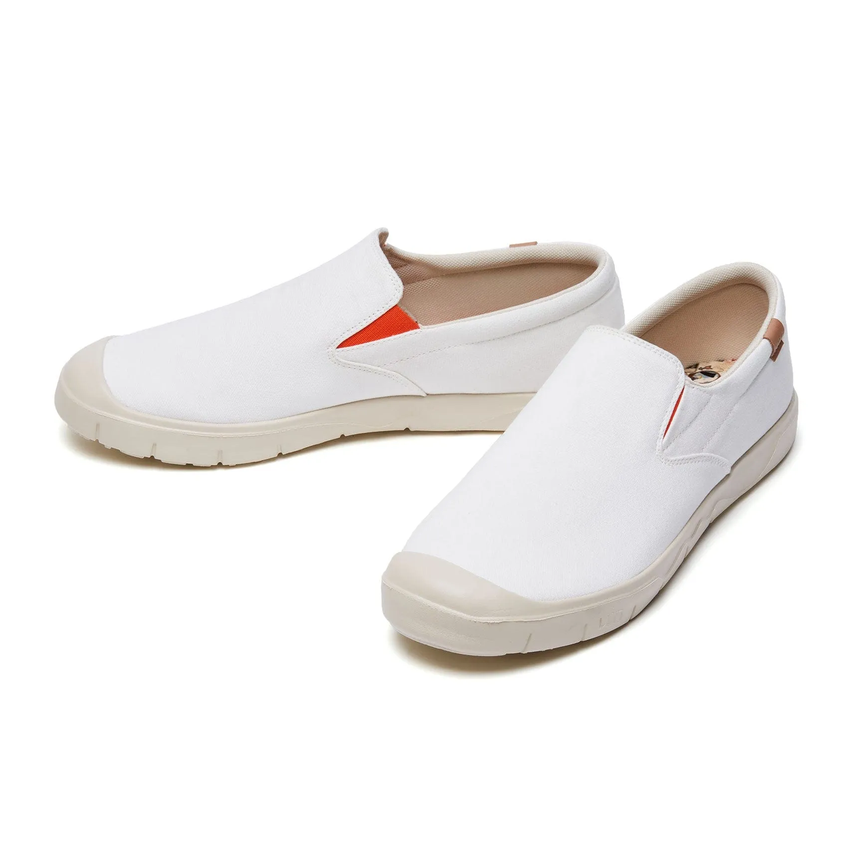Pure White Canvas Cadiz I Men Easy Step TPU Reinforcement