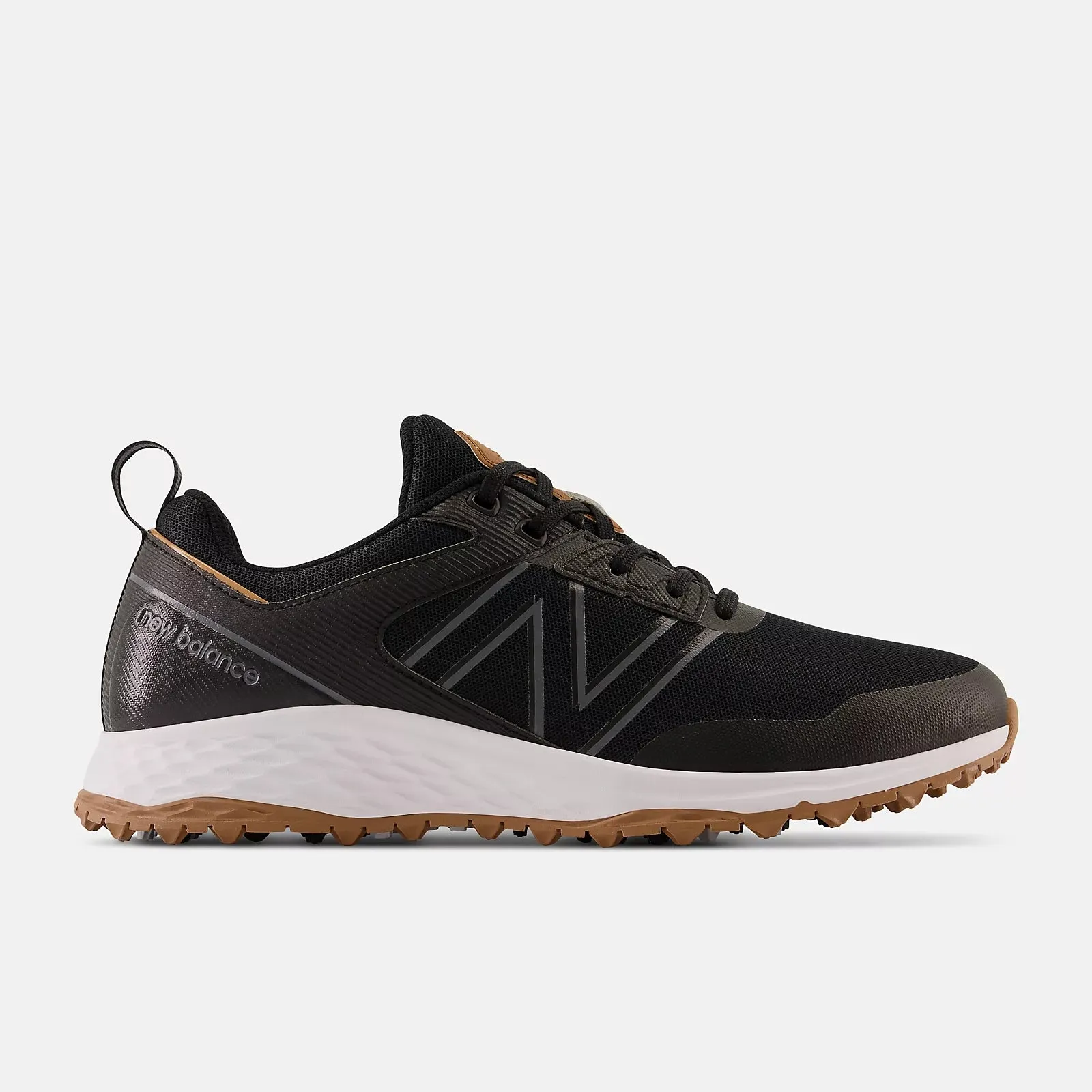 Ankle Support Cushion Control New Balance Mens Fresh Foam Contend Golf Shoe - BLACK GUM