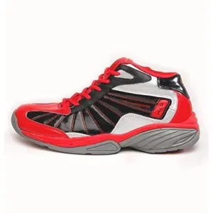 RXN Double Dribble Basketball Shoes (Red/Black) Fast Break Traction Adjustable Straps