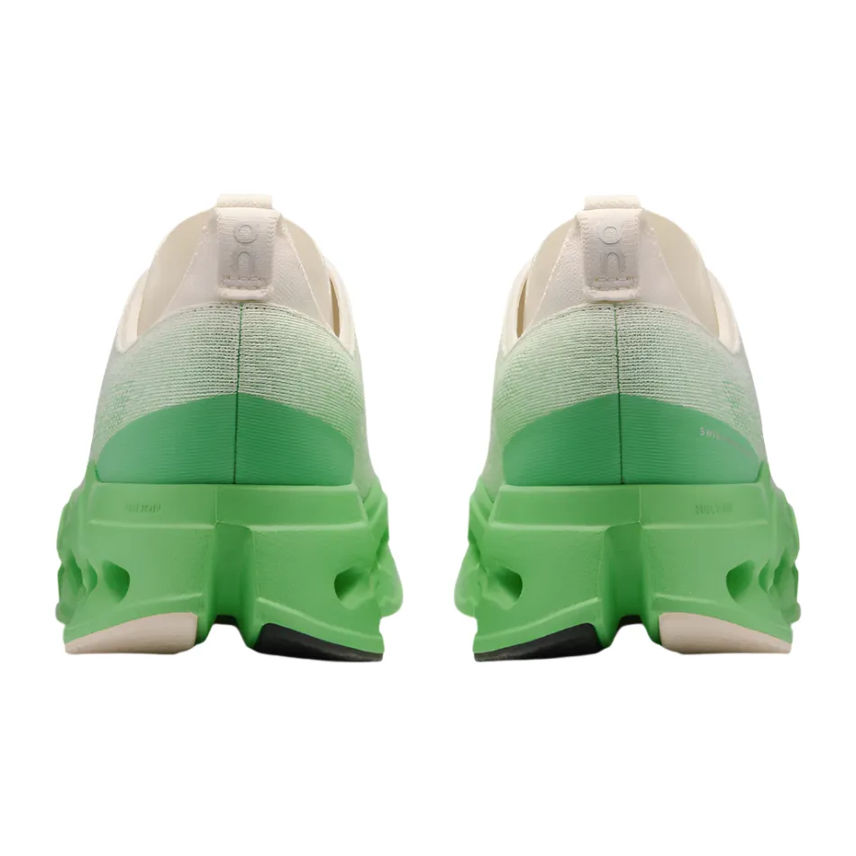 On Men's Cloudsurfer Max Running Shoes in Ivory/Honeydew AW25 Outdoor Sports patchwork running gear