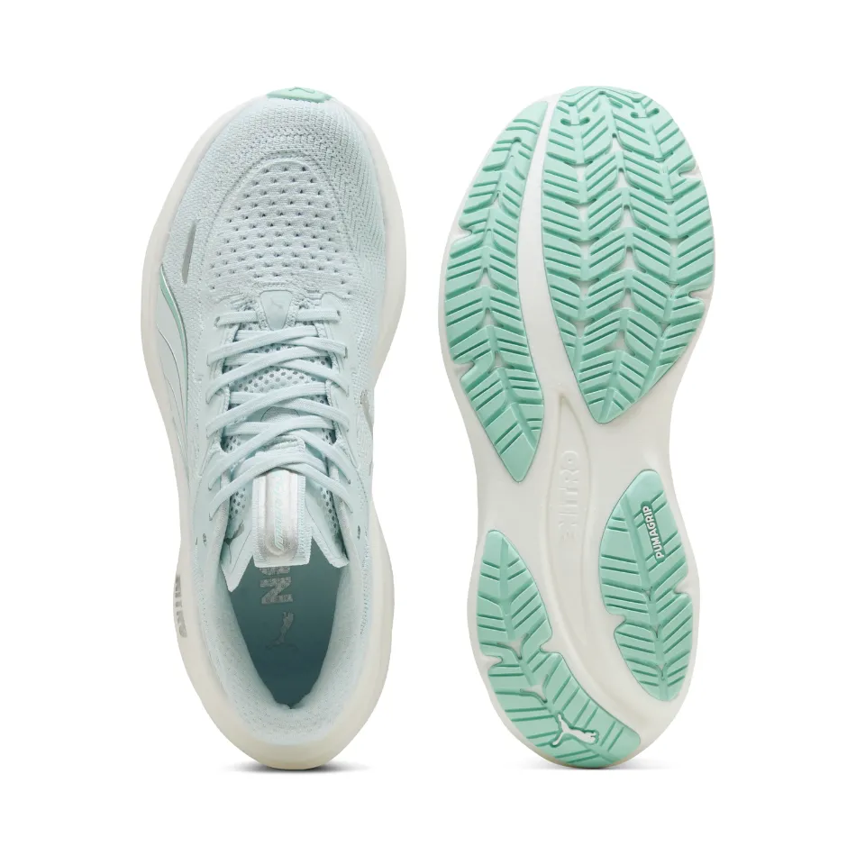 PUMA Women's Magnify NITRO 3 Running Shoes in Sea Glass/Mint Melt AW25 removable - lining shoes