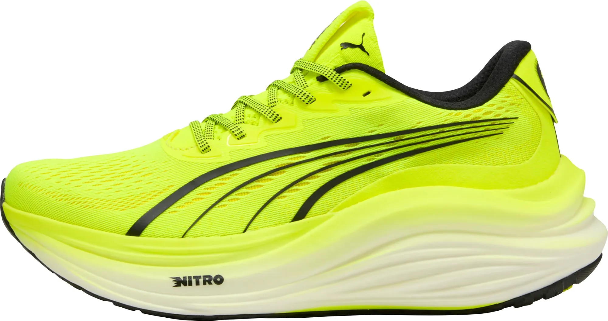 Puma MagMax Nitro Mens Running Shoes - Yellow Hot Day Arch Support Health Focused