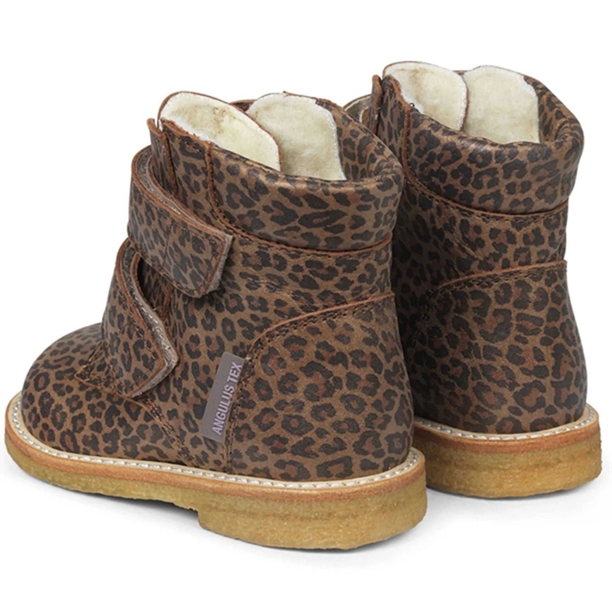 Angulus Beginner Tex-Boots w Velcro Brown Leo Snow Winter