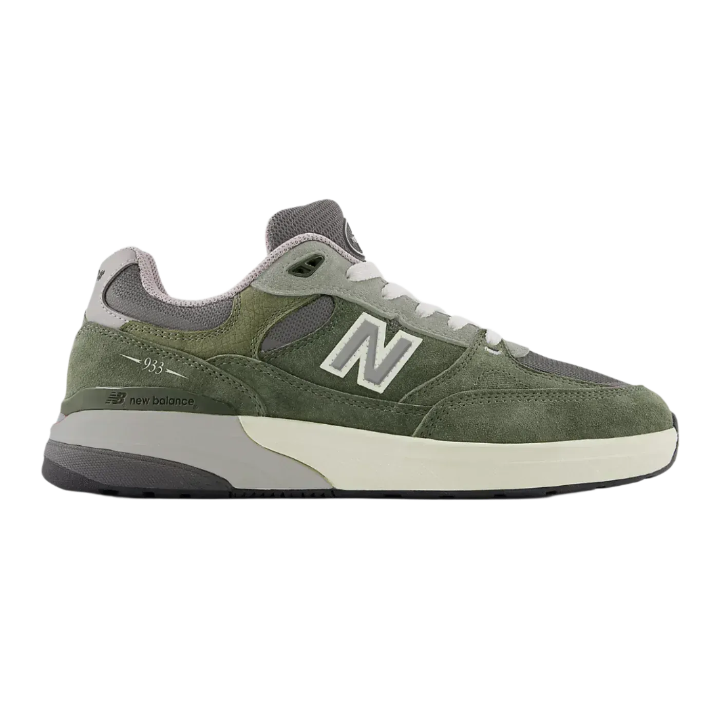 New Balance Numeric Reynolds 933 Wide Shoes - Olive/Grey Padded collar Action Ride