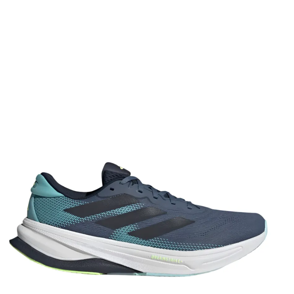 Adidas Men's Supernova Solution 2 Running Shoes in Preloved Ink/Legend Ink/Mint Ton AW25 Shock Absorbing Insole