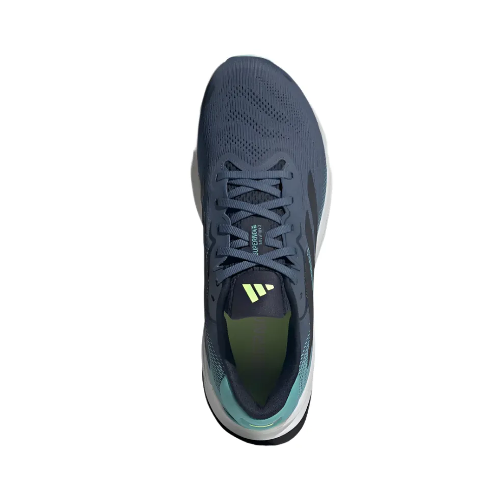 Adidas Men's Supernova Solution 2 Running Shoes in Preloved Ink/Legend Ink/Mint Ton AW25 spandex running wear running shoes with gel cushioning
