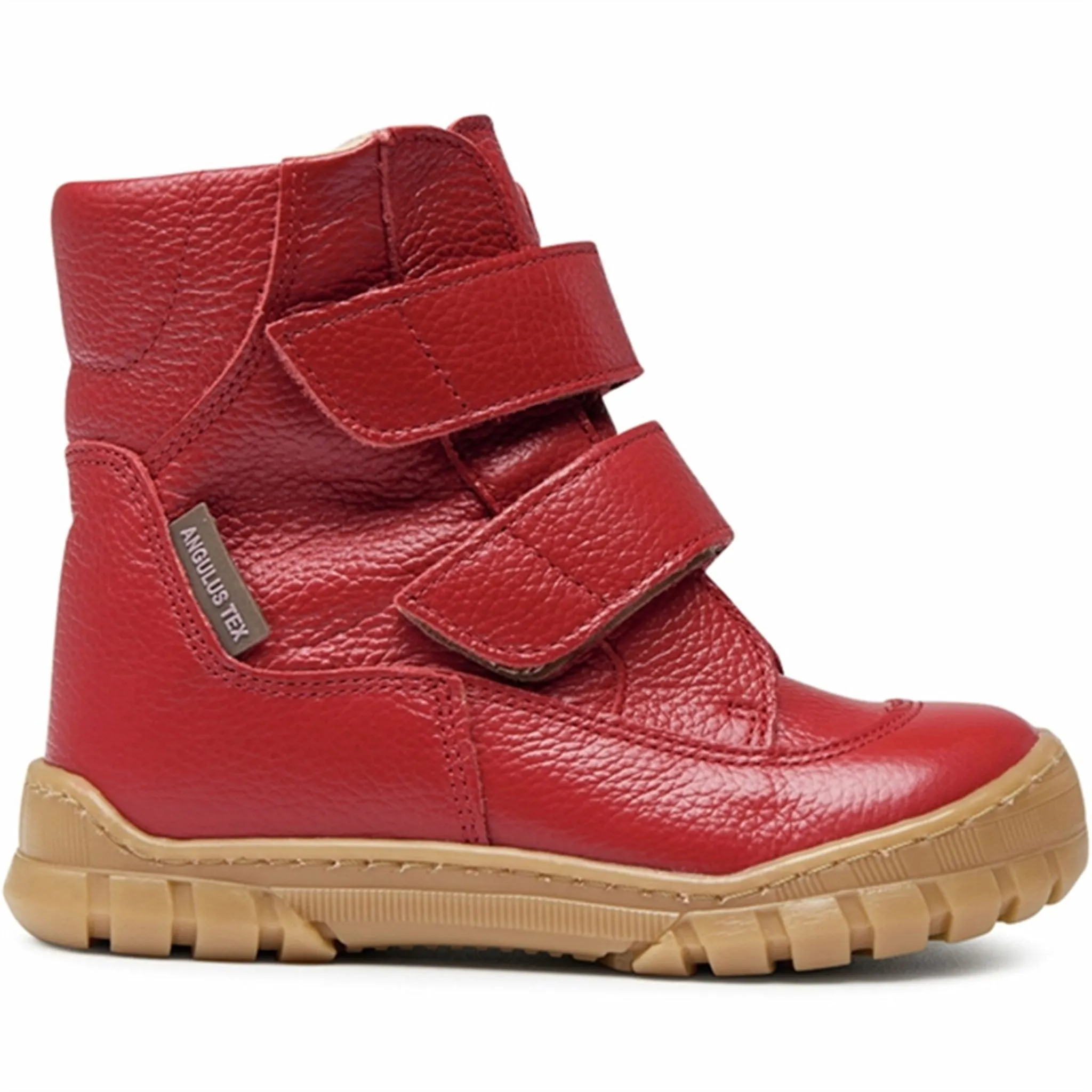Angulus Tex Boots w Velcro Dark Red Frost-Bite Footwear