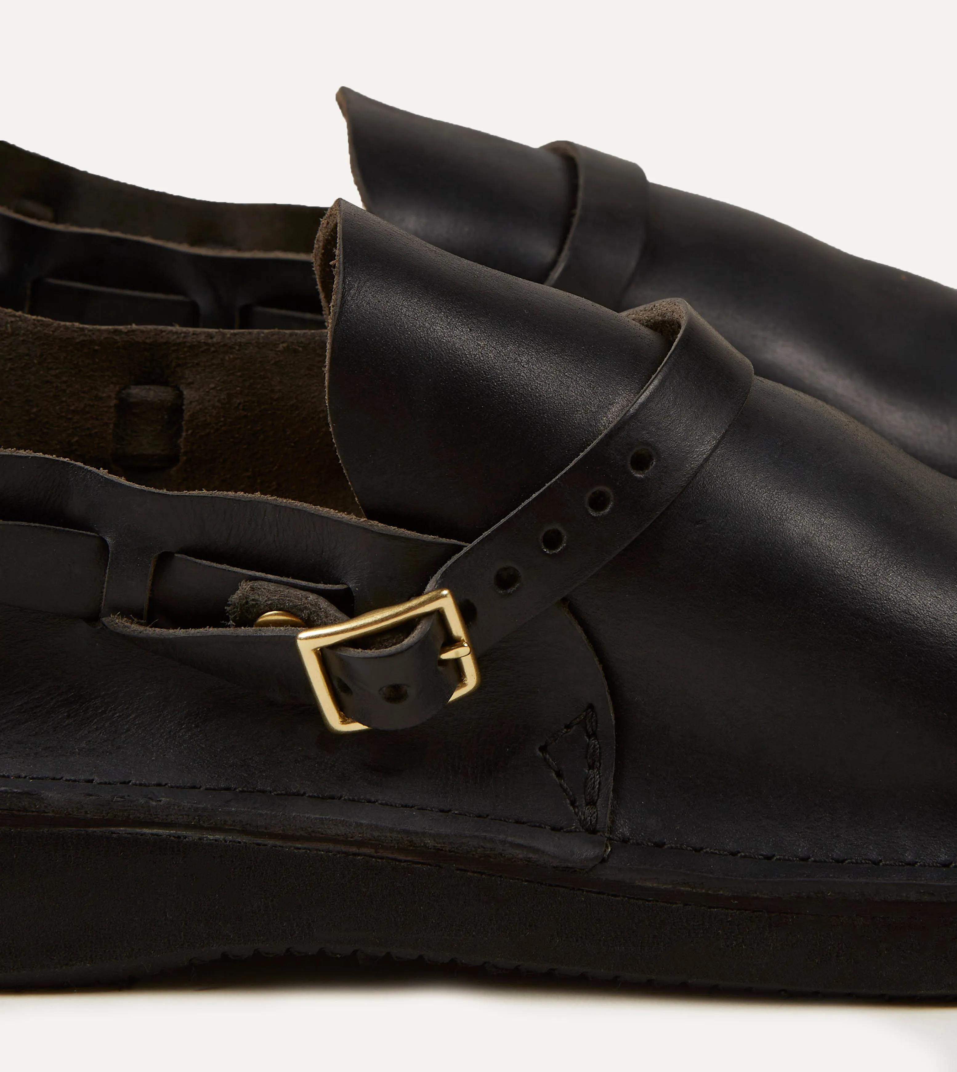 Aurora for Drake's Middle English Black Full Grain Leather Shoe Surf Mode