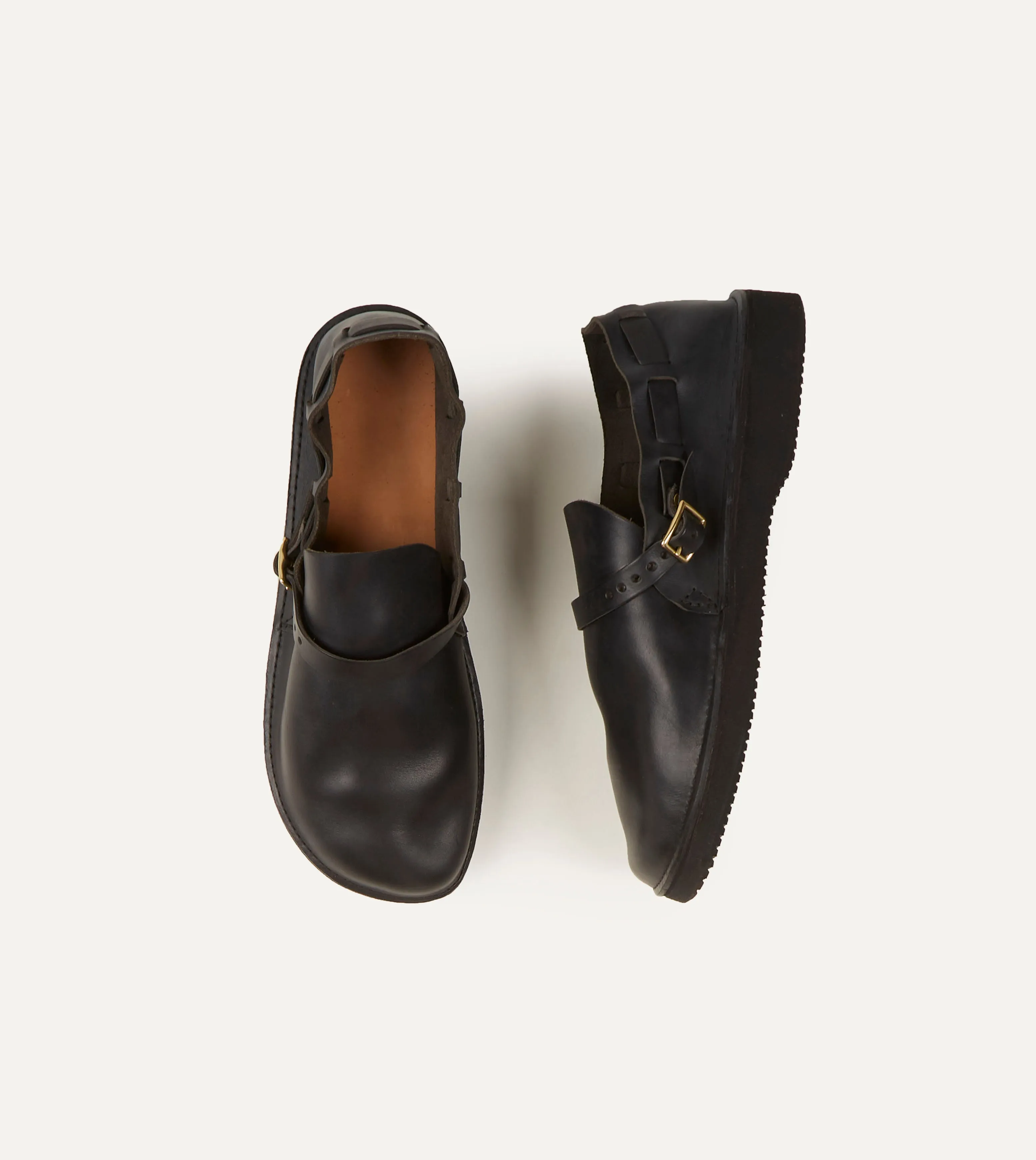 Grip Strong Aurora for Drake's Middle English Black Full Grain Leather Shoe