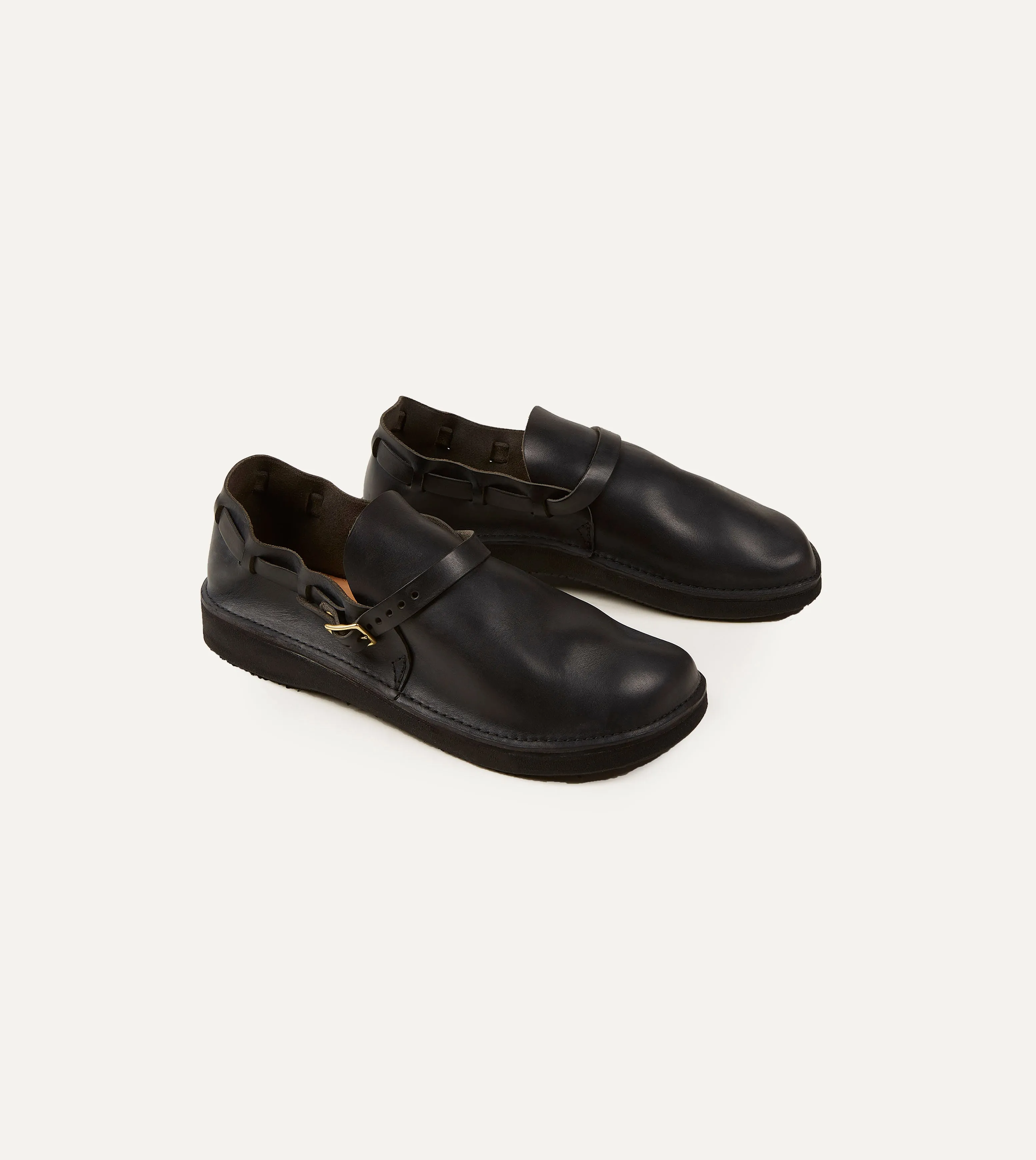Aurora for Drake's Middle English Black Full Grain Leather Shoe Work Ready