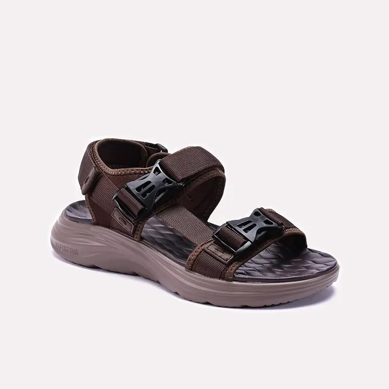 Sleek Feel Comfort Fit Mens Brown Sports Sandals 0141202