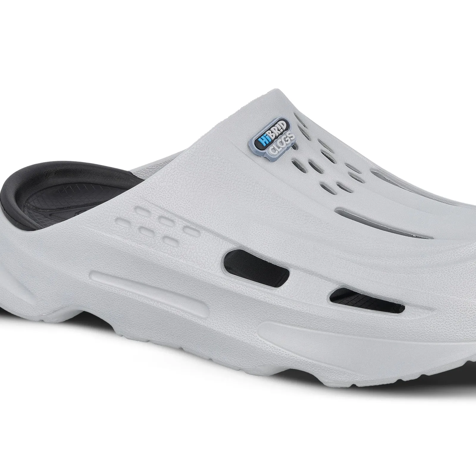 Wraparound Design Men's Hybrid Clogs  - WE8787 Black Grey
