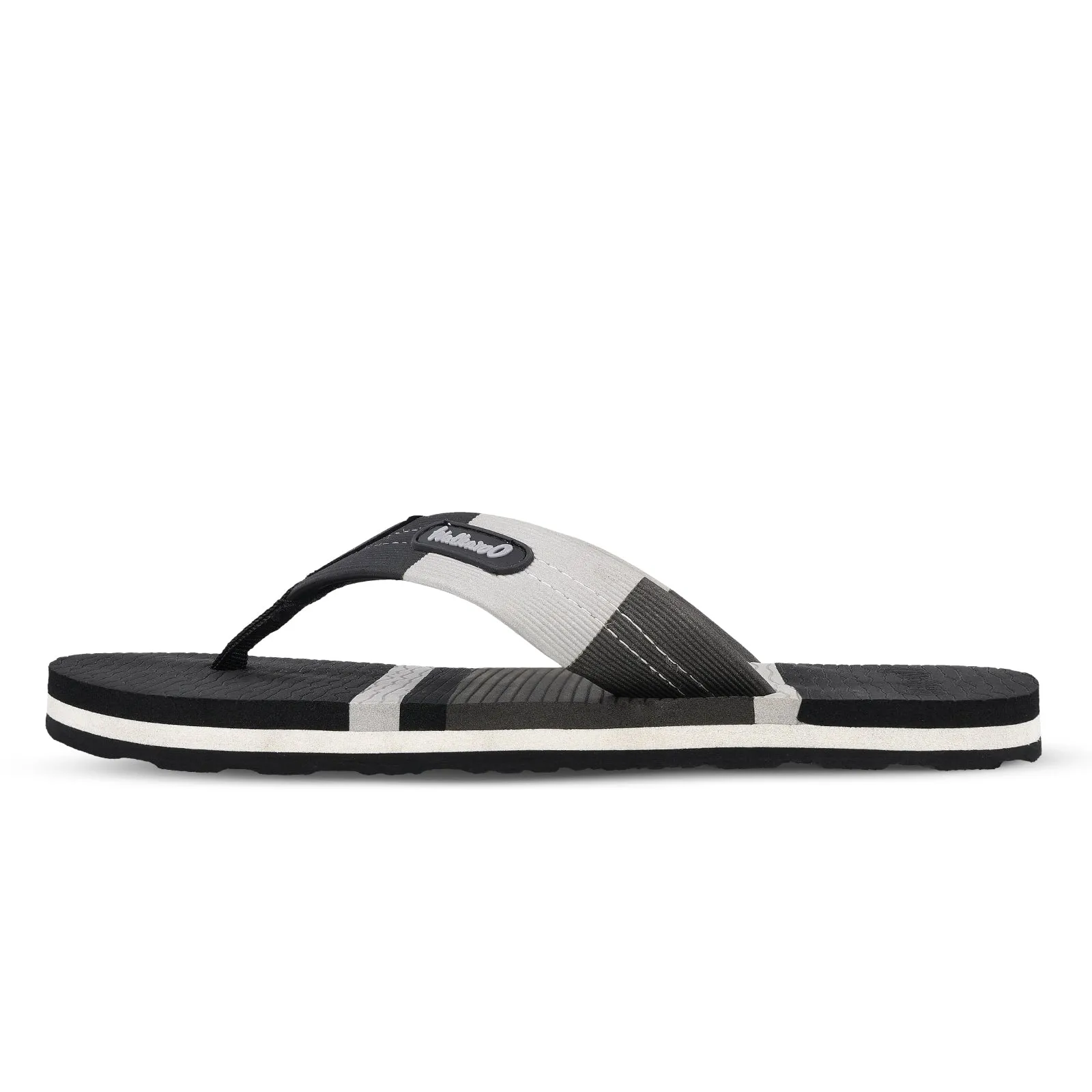 Men's Flip Flop Slippers - WC6622 Black Grey Beach Day Foot Loving
