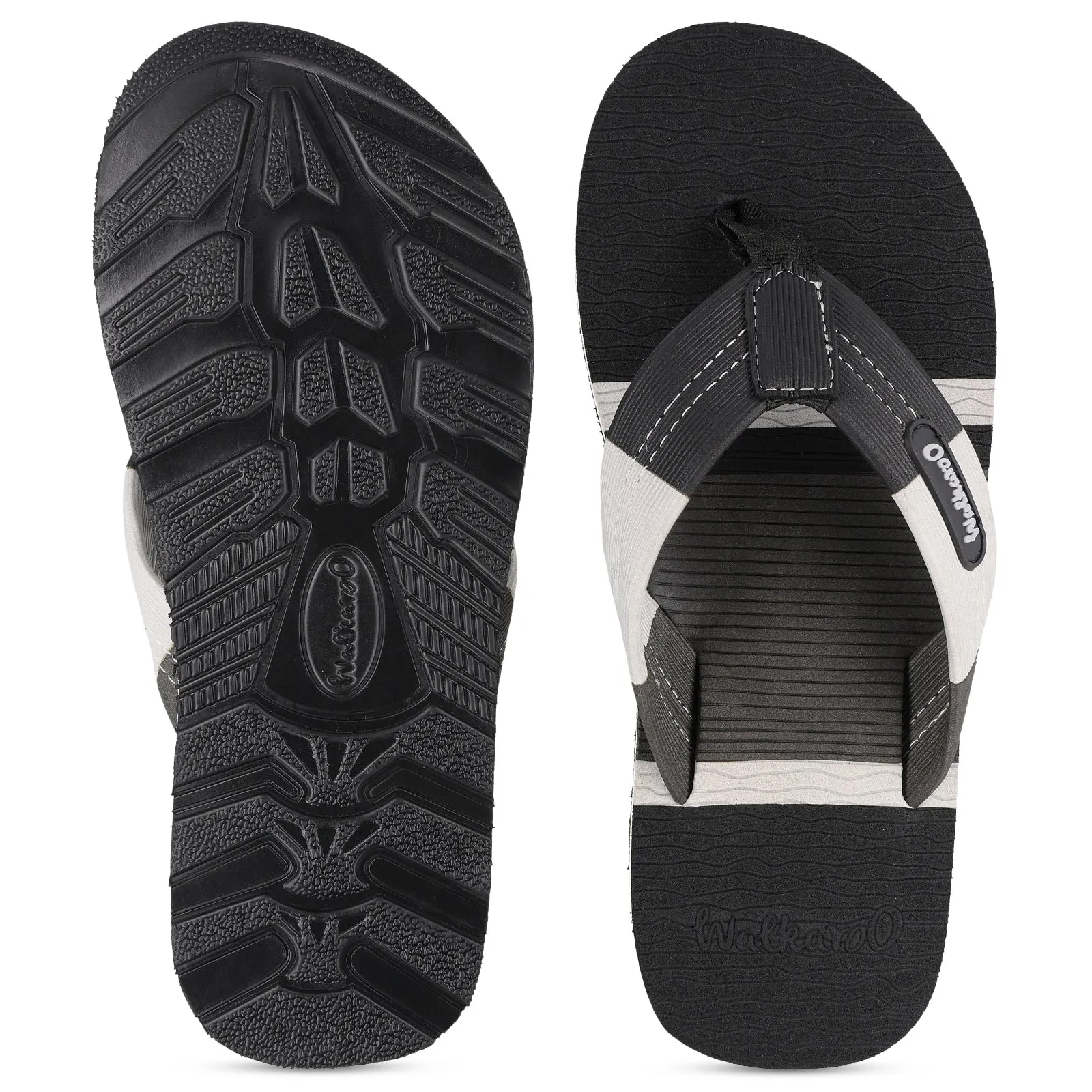 light feel Men's Flip Flop Slippers - WC6622 Black Grey