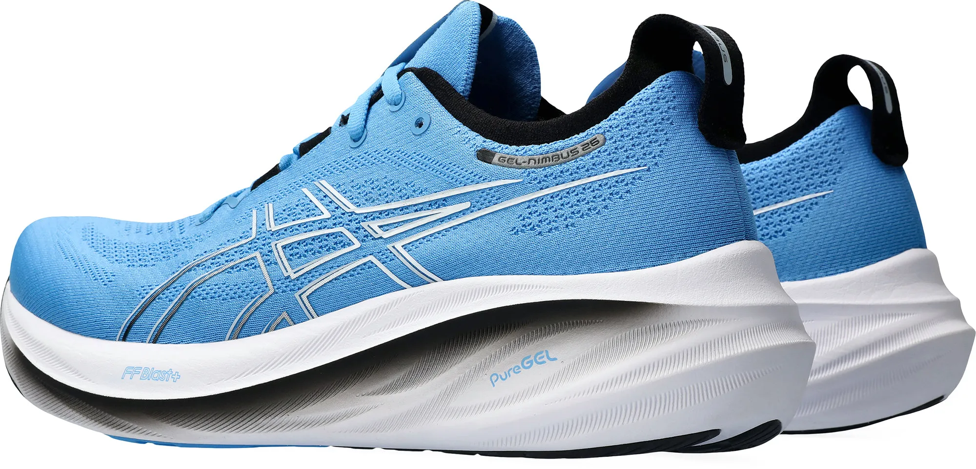 Asics Gel Nimbus 26 Mens Running Shoes - Blue Ergonomic Travel Enthusiasts