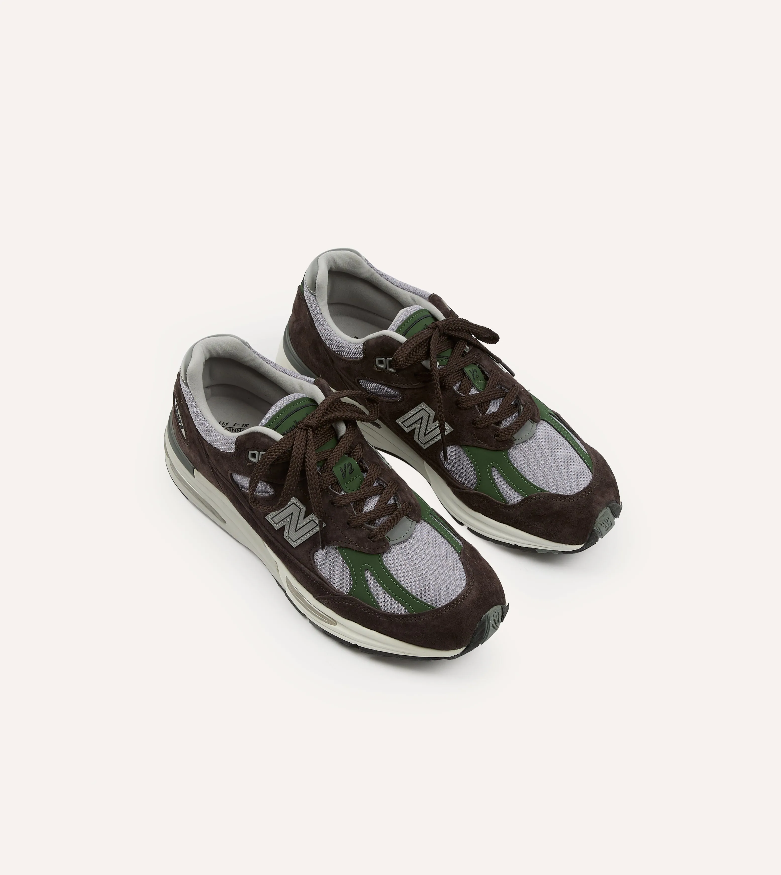 New Balance Brown 'Essentially Offbeat' Made in UK 991v2 Trainers synthetic leather