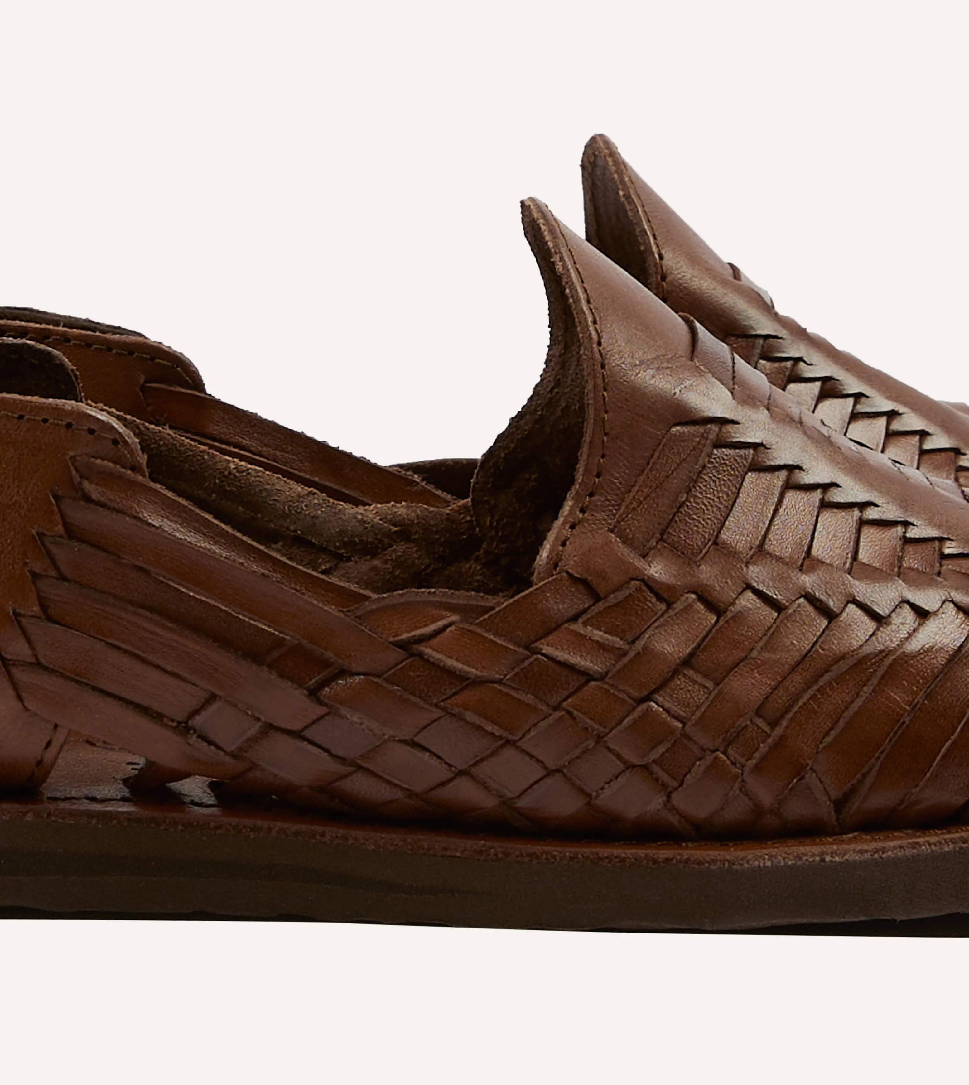Chamula Brown Cancun Woven Sandal Desert Path