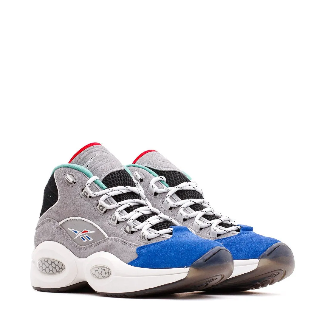 Reebok Classics Basketball Men Question Mid Allen Iverson Draft Night Grey Blue GZ7283 Control Zone Game Changing Speed