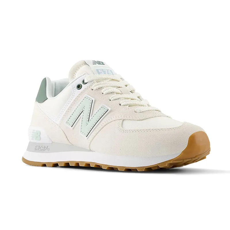 construction Elastic Women's 574 Sea Salt/New Spruce