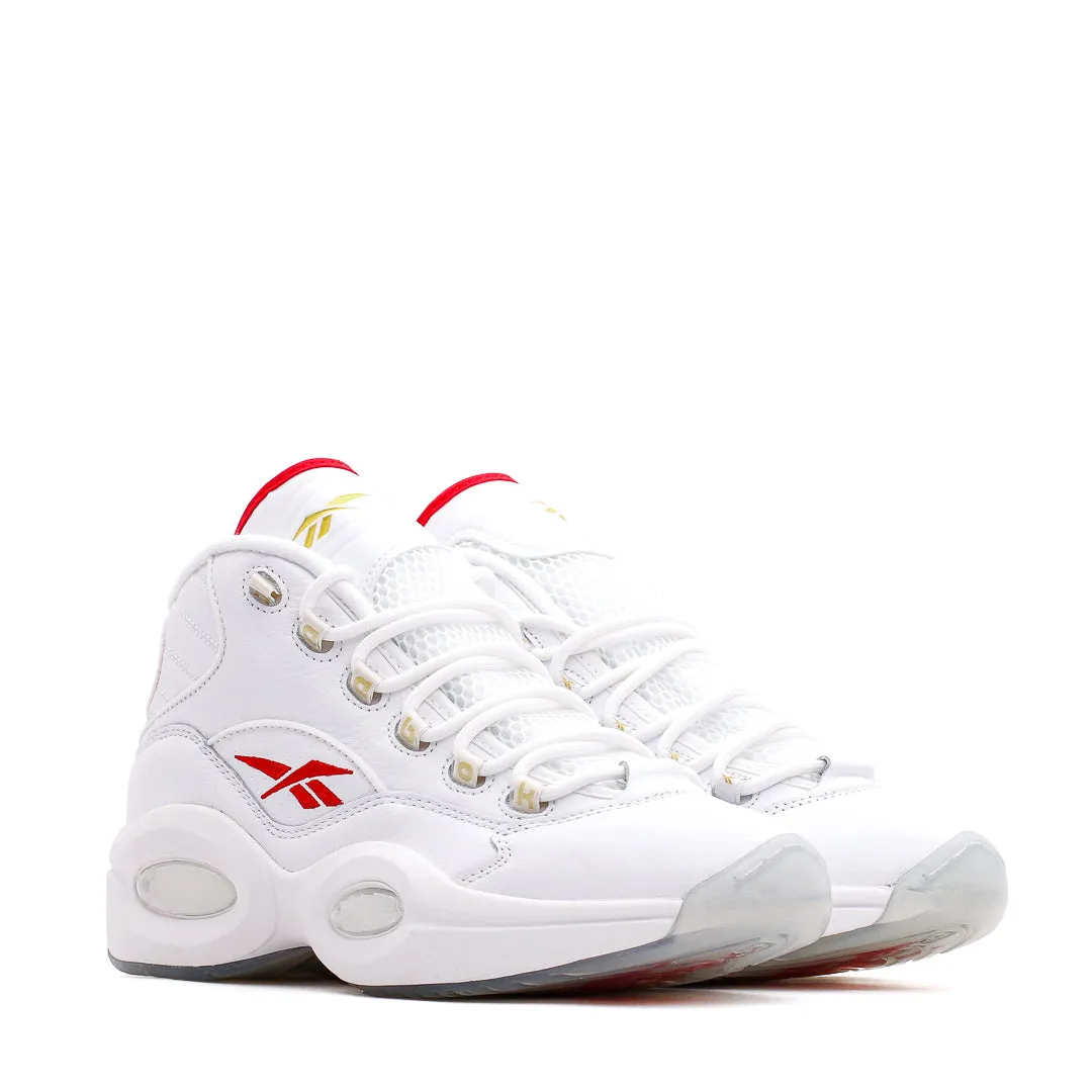 Running Speed Agility Fit Reebok Classics Basketball Men Question Mid Allen Iverson Dr J #6 White Red GX0230