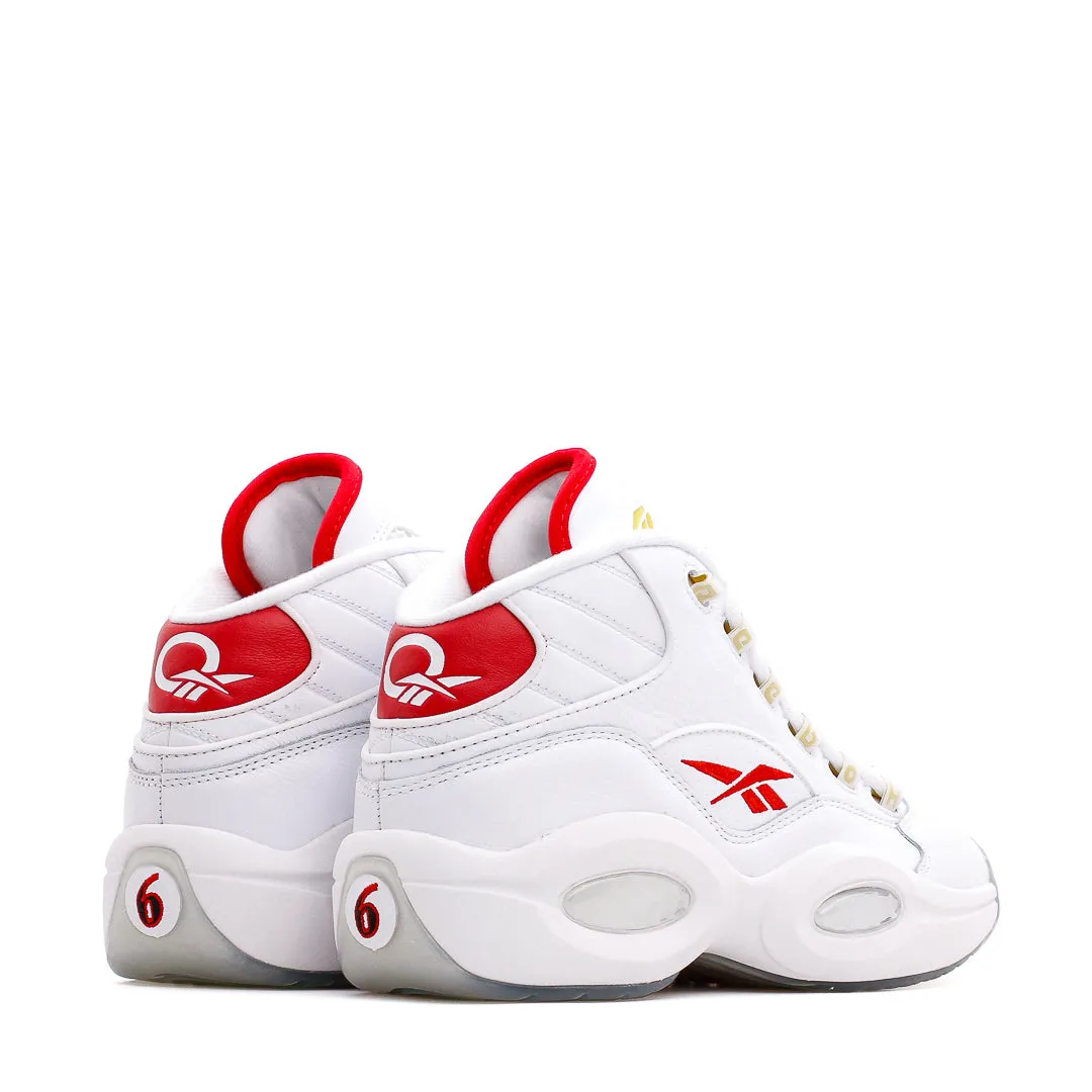 Reebok Classics Basketball Men Question Mid Allen Iverson Dr J #6 White Red GX0230 Game Ready Build