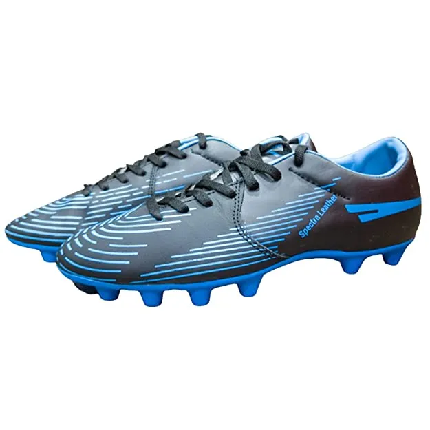 Response Time Sega Spectra Leather Football Shoes (Black/Blue)