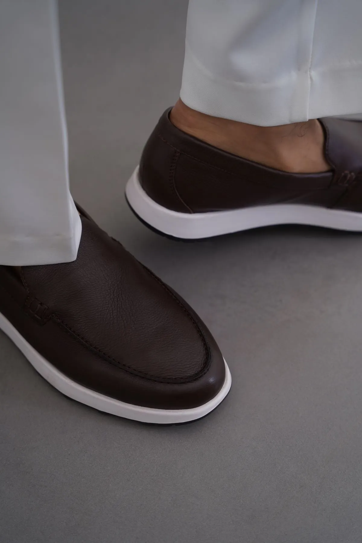 AIR LEATHER LOAFERS Wood Path