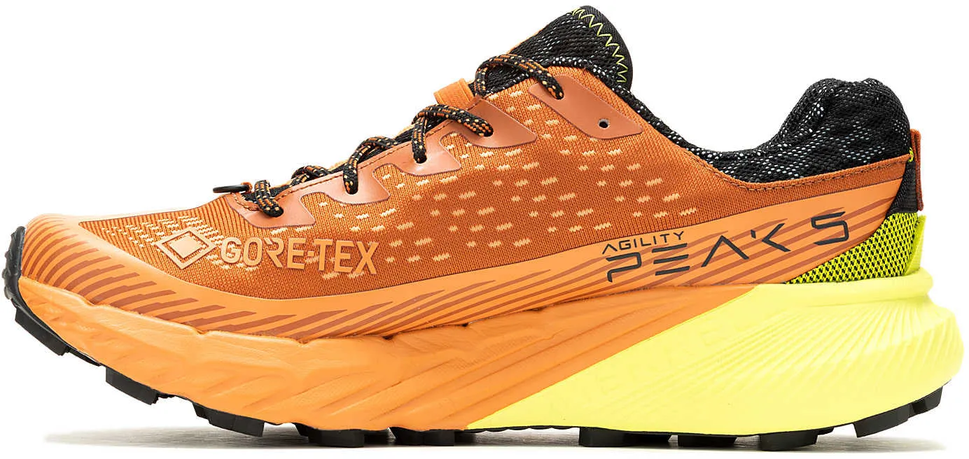 Merrell Agility Peak 5 GORE-TEX Mens Trail Running Shoes - Orange TPU Stability