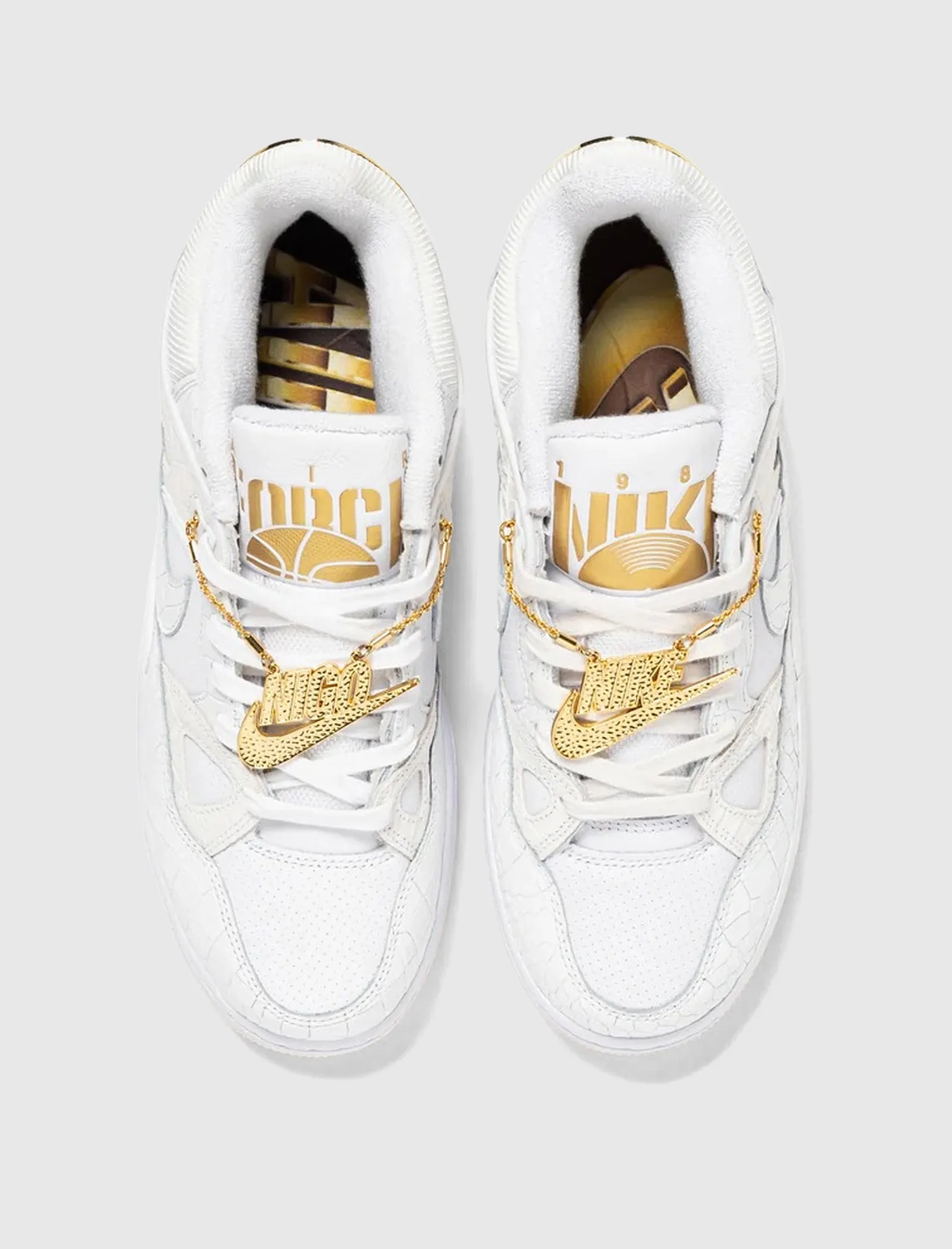 NIGO AIR FORCE 3 LOW "WHITE CROC" Quick Drying Casual Wear Japan Neat