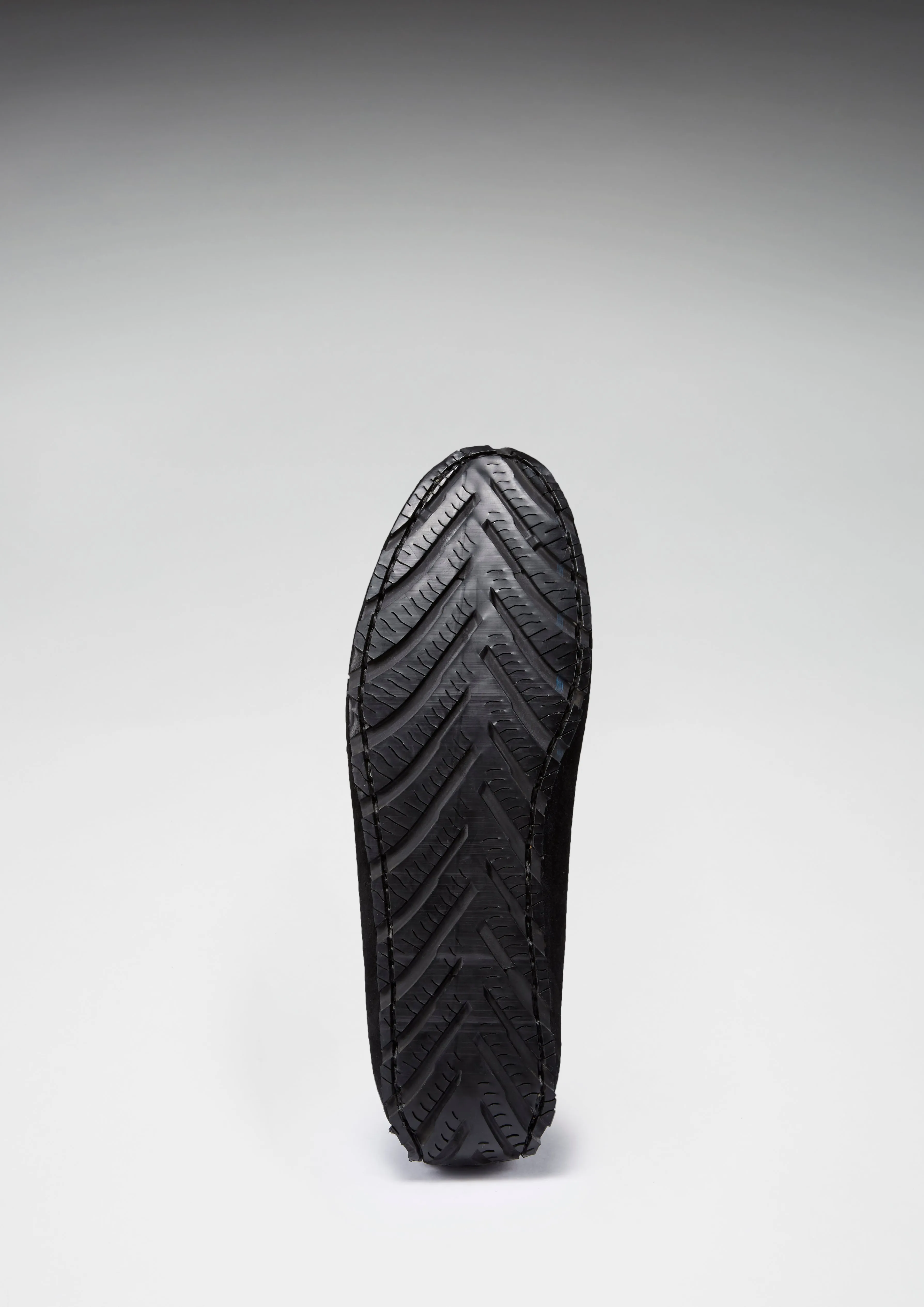 Daily Wear Relaxed Walking Shoes Tyre Sole Laced Driving Loafers, black suede