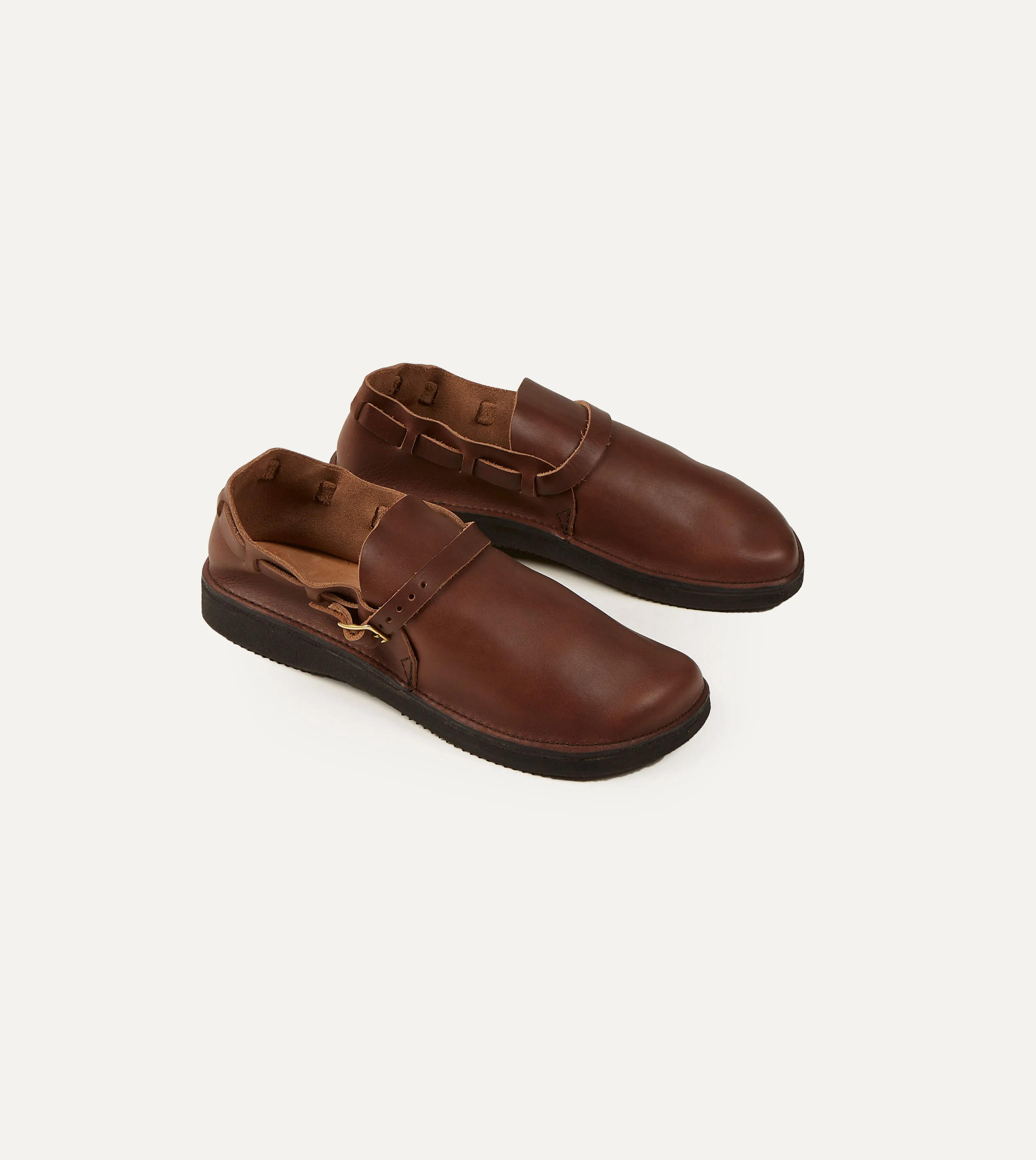 Festival Vibe Aurora for Drake's Middle English Brown Full Grain Leather Shoe