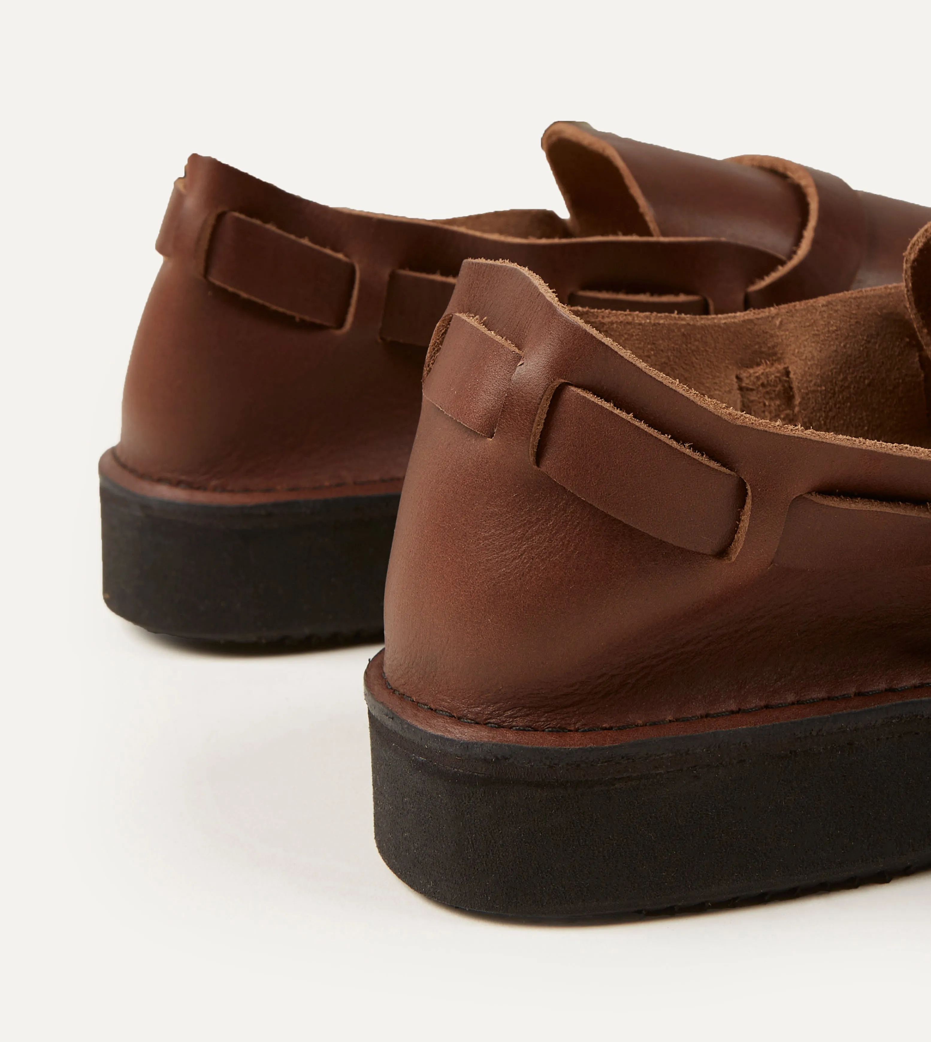 Fiber Mix Moist Guard Aurora for Drake's Middle English Brown Full Grain Leather Shoe