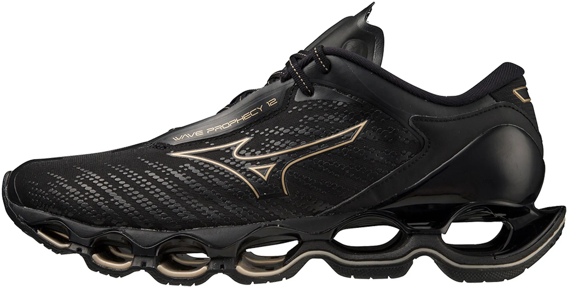 Mizuno Wave Prophecy 12 Running Shoes - Black Heart Glow