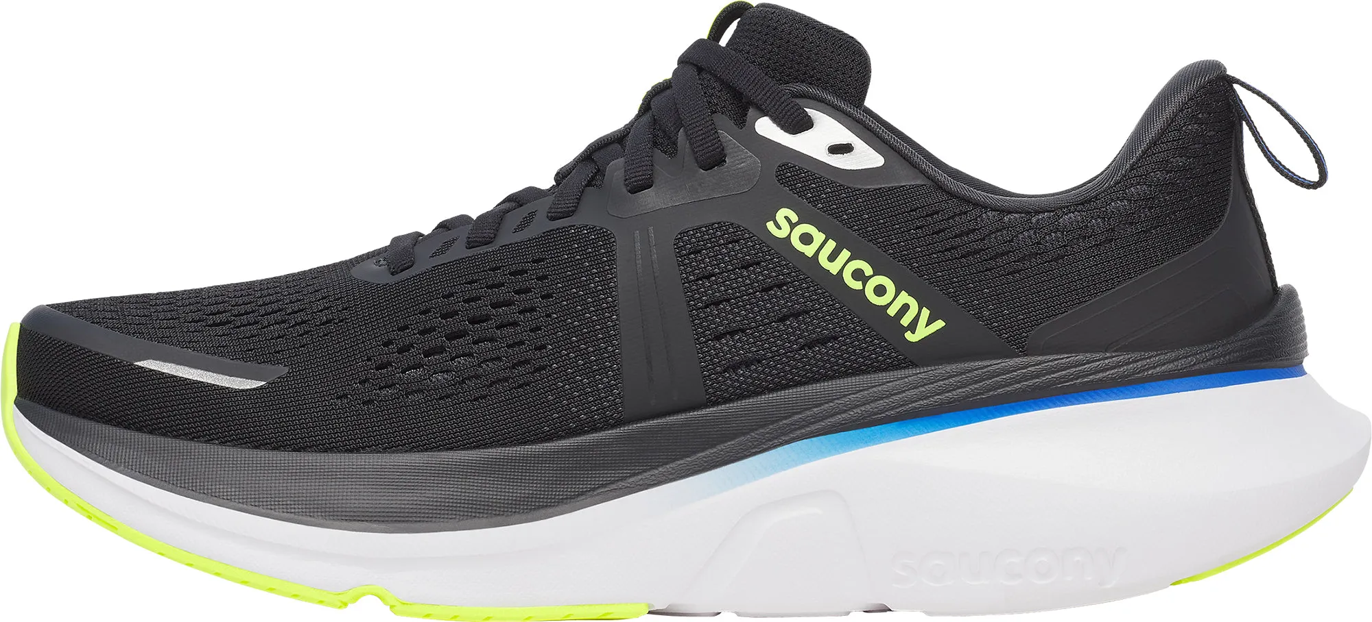 Feather Light Urban Stroll Saucony Guide 18 Mens Running Shoes - Black