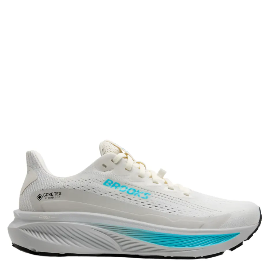 Comfort Brooks Women's Ghost 17 GTX Running Shoes in Coconut/Oyster/Blue AW25