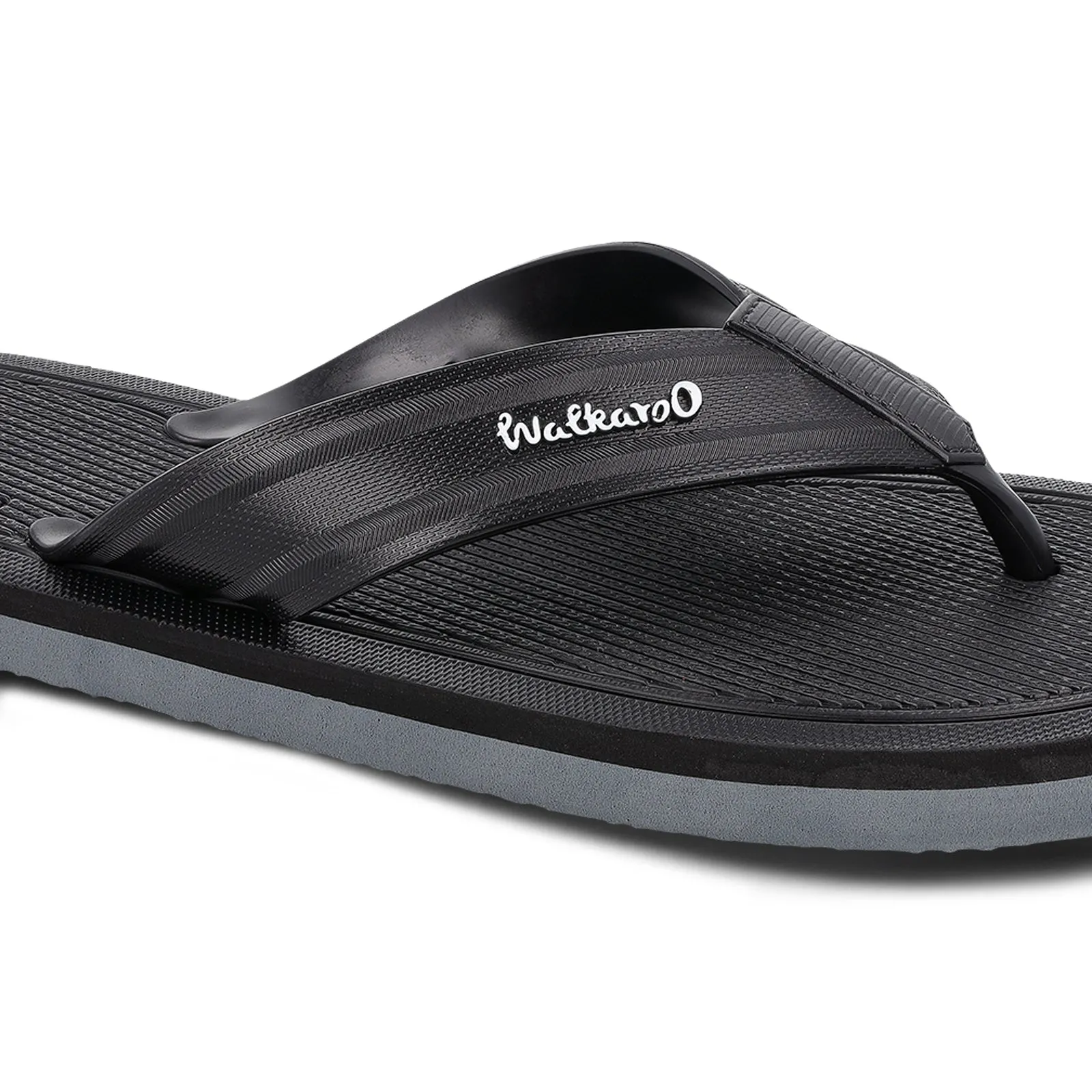Men's Hawai Slippers - HG190 Black Grey Seaside Wear Pool Comfort