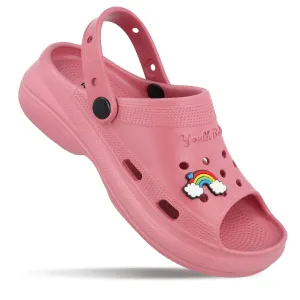 Walkaroo Women's Clogs  - WC8937 Dark Peach Foot Freedom